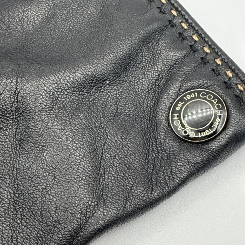 Coach Black Leather Women's Gloves Size 8